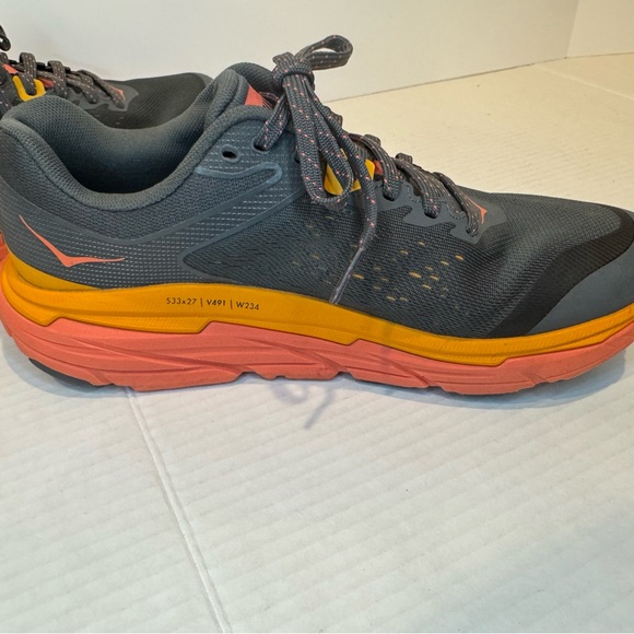 HOKA ONE ONE Women's Challenger ATR 6 Mesh Castlerock Camellia Trainers 9D US - Picture 7 of 16